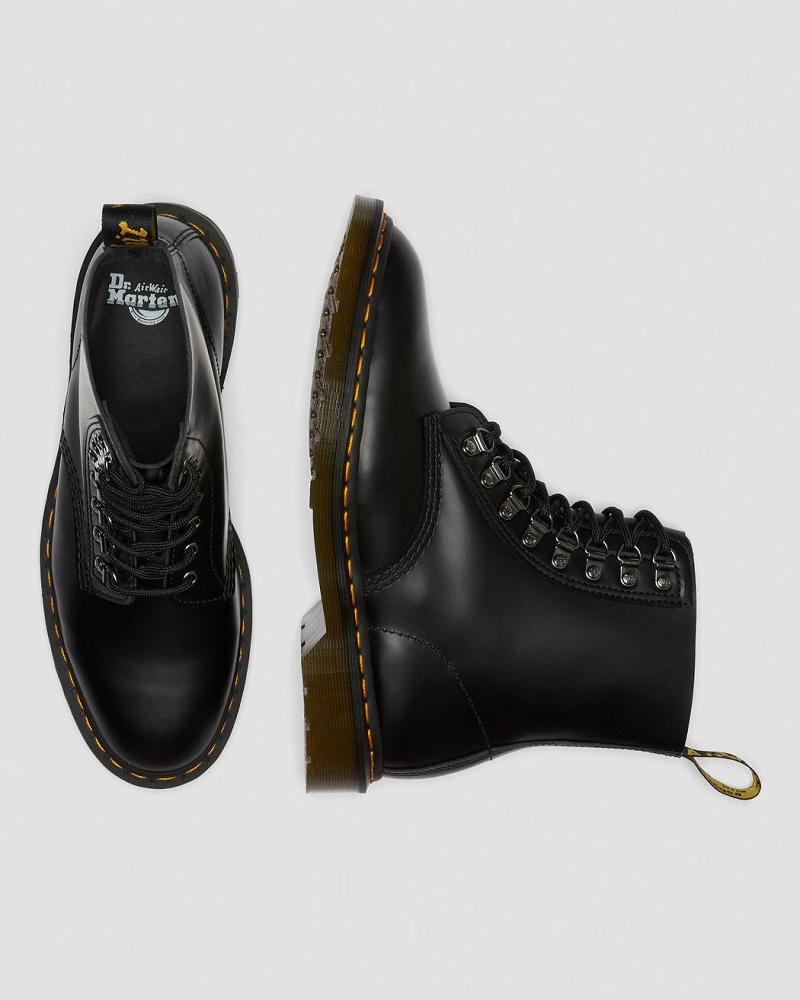 Men's Dr Martens 1460 Pascal Verso Smooth Leather Lace Up Boots Black | AU 528TCE